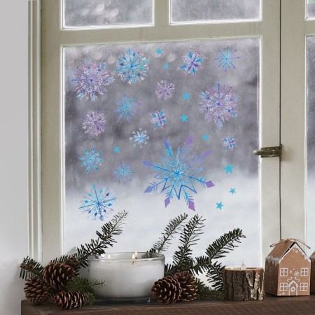 Stickers for glass "Snow Day", reusable, 20 x 34 cm, new year-3