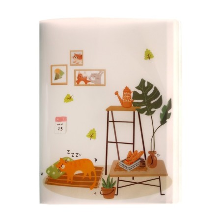 A4 folder with 30 transparent files "home coziness" plastic, 400 μm, mix-3