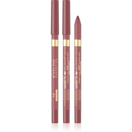 Lip pencil Eveline Variété Gel, gel, waterproof, matte, tone 03 Dark Rose