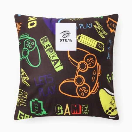 Case on the pillow Ethel "Game" 40*40 cm, velor 100% p/e-4