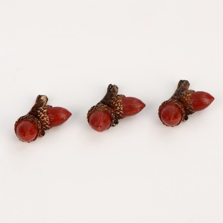 Miniature Puppet "acorns", set of 3 pcs., Size 1 pc. - 1.5 × 2 × 1 cm-2