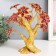 Souvenir from the evil eye "Blooming tree" gold, red 17.5x6.5x23 cm