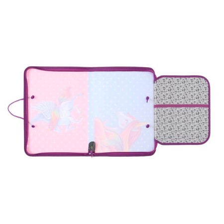 A4 labor folder with handles, 325 x 230 x 25 mm, zipper around, folding bar, plastic, PTR-6 calligrata "unicorns"-5