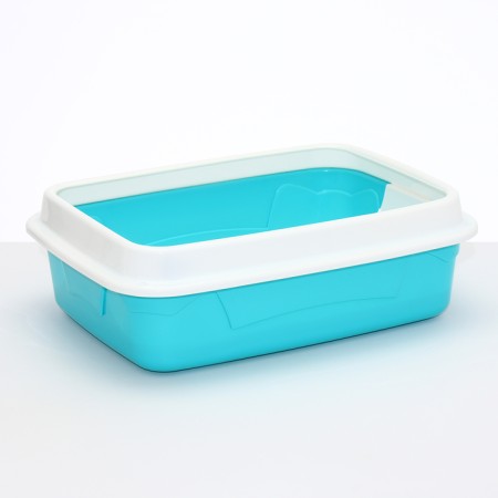 Toilet with side and net, 45x34x15 cm, gray/turquoise-2