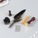 Feature handle set with interchangeable feathers+stand+ink+wax+print 26x12x4 cm