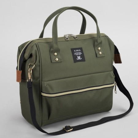Bag-rug 2 in 1 on wheels 18 ", lightning department, external pocket, green color-6