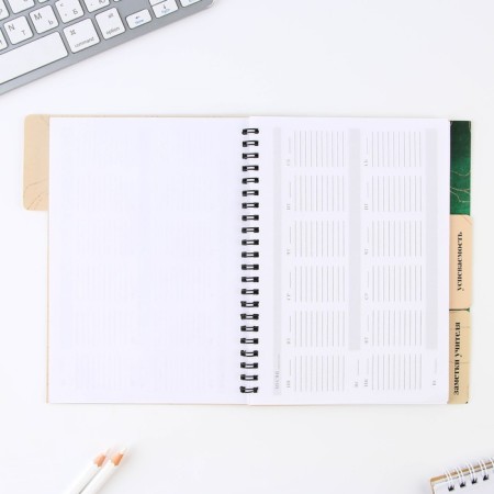 Planing-HEARTIC “Beloved Teacher”, A5 format, 45 sheets, soft casing on a spiral with dividers-4