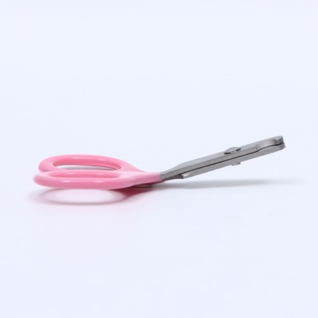 Coglit scissors curved with rubberized handles, a hole of 6 mm, pink-4
