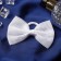 Hair elastic band "bow" Crystal cage, 9 cm, white