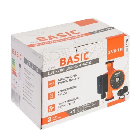 Circulation pump PROFLINE BASIC 25/6-180, 88 W, pressure 6 m, 54 l/min, cable 1 m-4