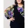Female blouse, size 70, dark blue color