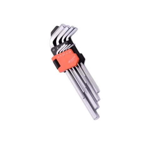 A set of keys of imbus hexagonal Harden 540605, HEX, CRV, 9 pcs., 18 cm