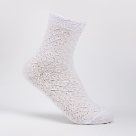 Children's socks, white color, river 12-14