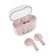 Wireless headphones Mybit Pro13, TWS, inserts, BT 5.0, 30/180 mAh, transparent, purple 99401