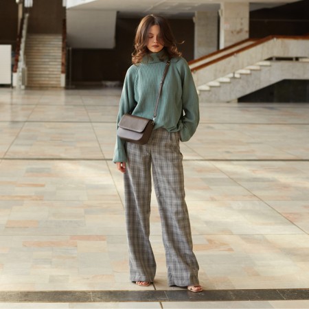 Jumper female minku: casual collection olive color, size 42-9