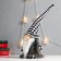 Interior light doll "Santa Claus in a gray checkered cap" 52x15x14 cm