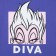 Diva T -shirt Oversize villain, purple color