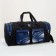 Road bag with lightning, with an increase, 4 outer pockets, long belt, blue color