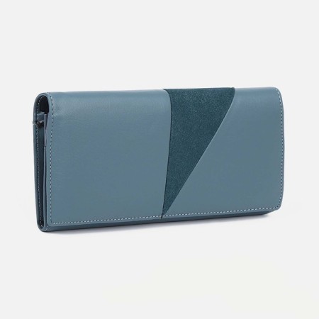 Women's wallet on magnets, blue color