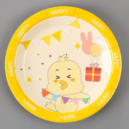 Paper plates "Happy chicken", 6 pcs.