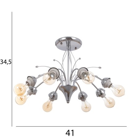 Gerthy chandelier BP 8x40W E27 Chrome Model: 2595292-8