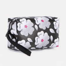 Cosmetic bag with lightning, black color