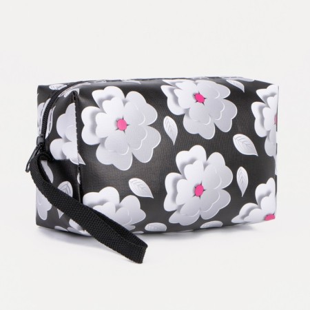 Cosmetic bag with lightning, black color