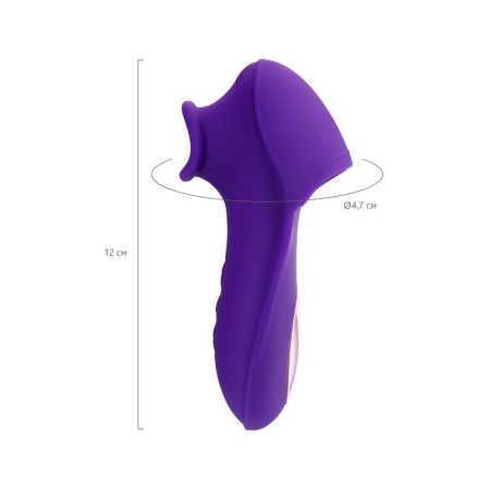 Cliter stimulator - Jos swizzy nozzle, silicone, purple color, 12 cm-12