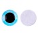 Elose -based eyes, set of 10 pcs., Size 1 pc. - 15 mm, blue color with sparkles