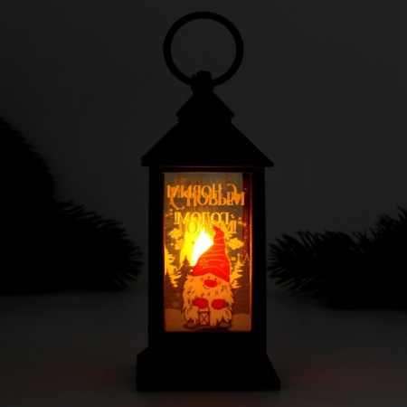 Lamp "Happy New Year", black, 12.5 x 5.7 cm-3