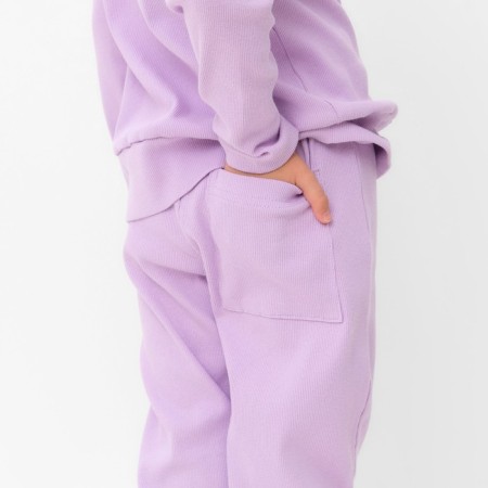 Костюм для девочки (свитшот, брюки) MINAKU цвет лиловый, рост 98 см-4