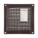 Ventilation grate Zein Lux RM1212kr, 125 x 125 mm, with a grid, metal, brown