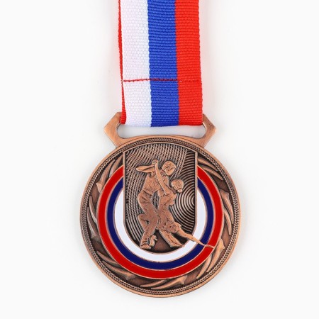Medal thematic 192 "Dancing", bronze, d = 5 cm-1