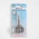 Scissors for needlework, a mowed blade, rubberized handles, with a protective cap, 3.5 ", 8.9 cm, color gray color