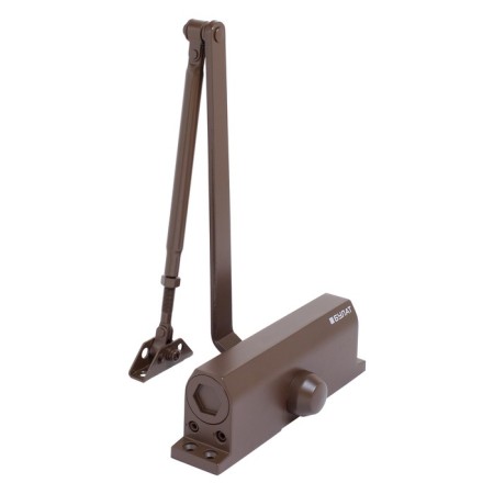 DELTIMATE DD-150 A-C (80-160 kg) door closer, brown color, frost-resistant