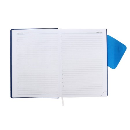 Leduced Diary, 205x150 mm 168 sheets, leatherette, block 70 g/m2, lies, magnetic refuge, blue-11