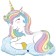Foil ball 34 "Unicorn", figure