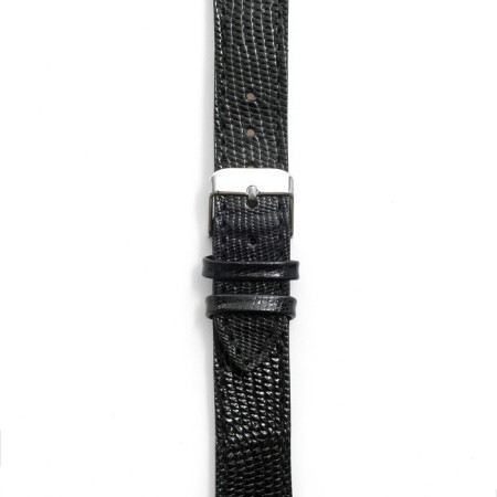 Watch strap, 18 mm, harness 75 mm, larynx 115 mm, genuine leather, black-2