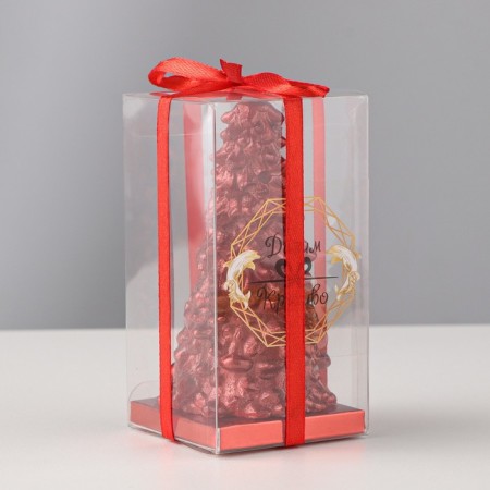 New Year's candle "Christmas tree" 10x5cm, red-2
