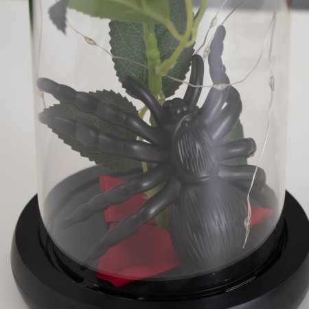 Halloween Light Sobe "Spider with Rose" 1.5W, LED, 3XAAA, Black USB 11x11x21cm-5
