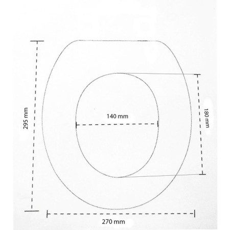 A toilet seat with a lid, 42 × 37 cm, double-5