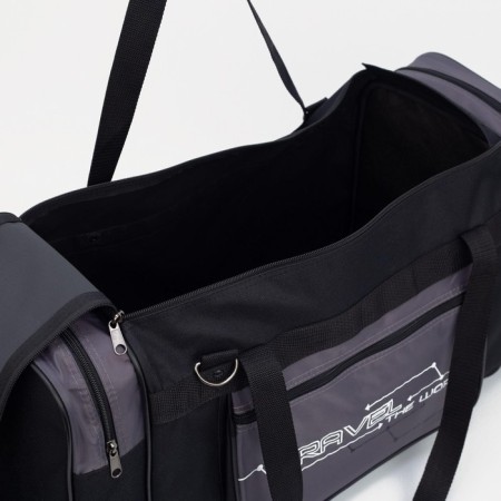 Road bag on lightning, 3 outer pockets, long belt, black/gray color-2