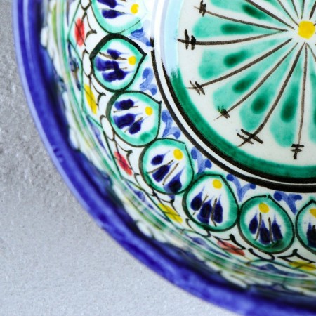 Rishtan ceramics "Patterns" 14.5 cm, small, blue-6