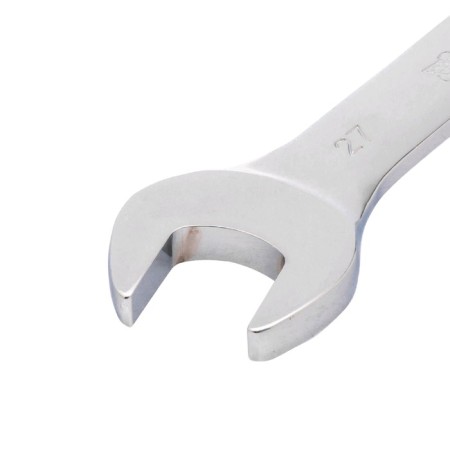 Combined rattling key Matrix 14872, CRV, articulated, mirror chromium, 27 mm-1