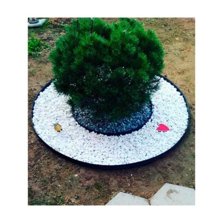 Garden plastic curb, 38 mm, green, 10 m + 30 stakes, "mango"-2