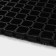 Muddy mud -bearded rug, 50 × 100 × 2.2 cm, black color
