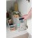 The storage container on the wheels Ricco, 10 l, 46.2 × 16.2 × 27.2 cm, with a pen, transparent