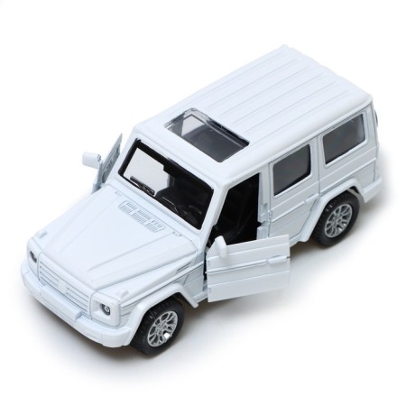 The machine "SUV", 1:32, inertia, light and sound effects, white color-2