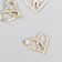Decor for creativity metal, rhinestones "woven heart" 2.3x1.7 cm