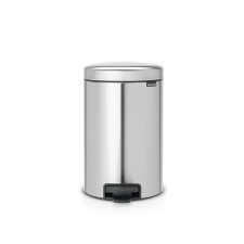 Brabantia Newcon bucket, plastic inner bucket, fpp, pedal, steel color, 12 liters
